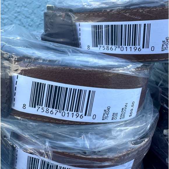 Johnston Murphy Men's 75-6340 - Dress Belt COLOR: BROWN SIZE: 38 - Picture 5 of 6